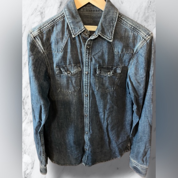 *PRICE DROP* ALLSAINTS Denim Button Down - Pearl Snaps - Picture 3 of 4